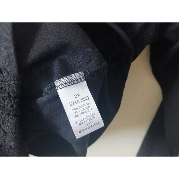 Fashion Nova Crop Top Lace Up Off The Schoulder Long Sleeve Black Size 2X NWT - Picture 5 of 6